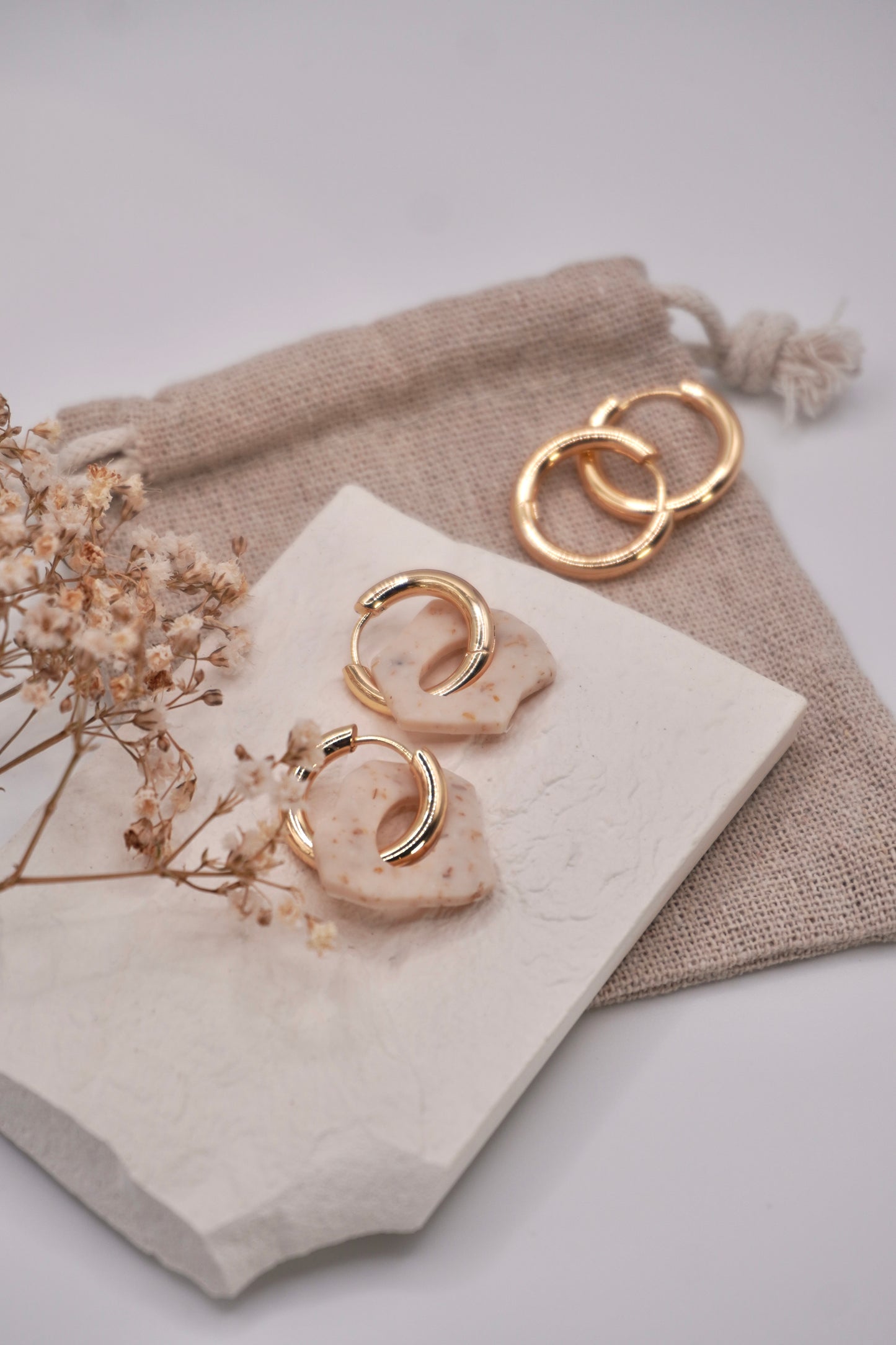 Organic Duo hoop charm