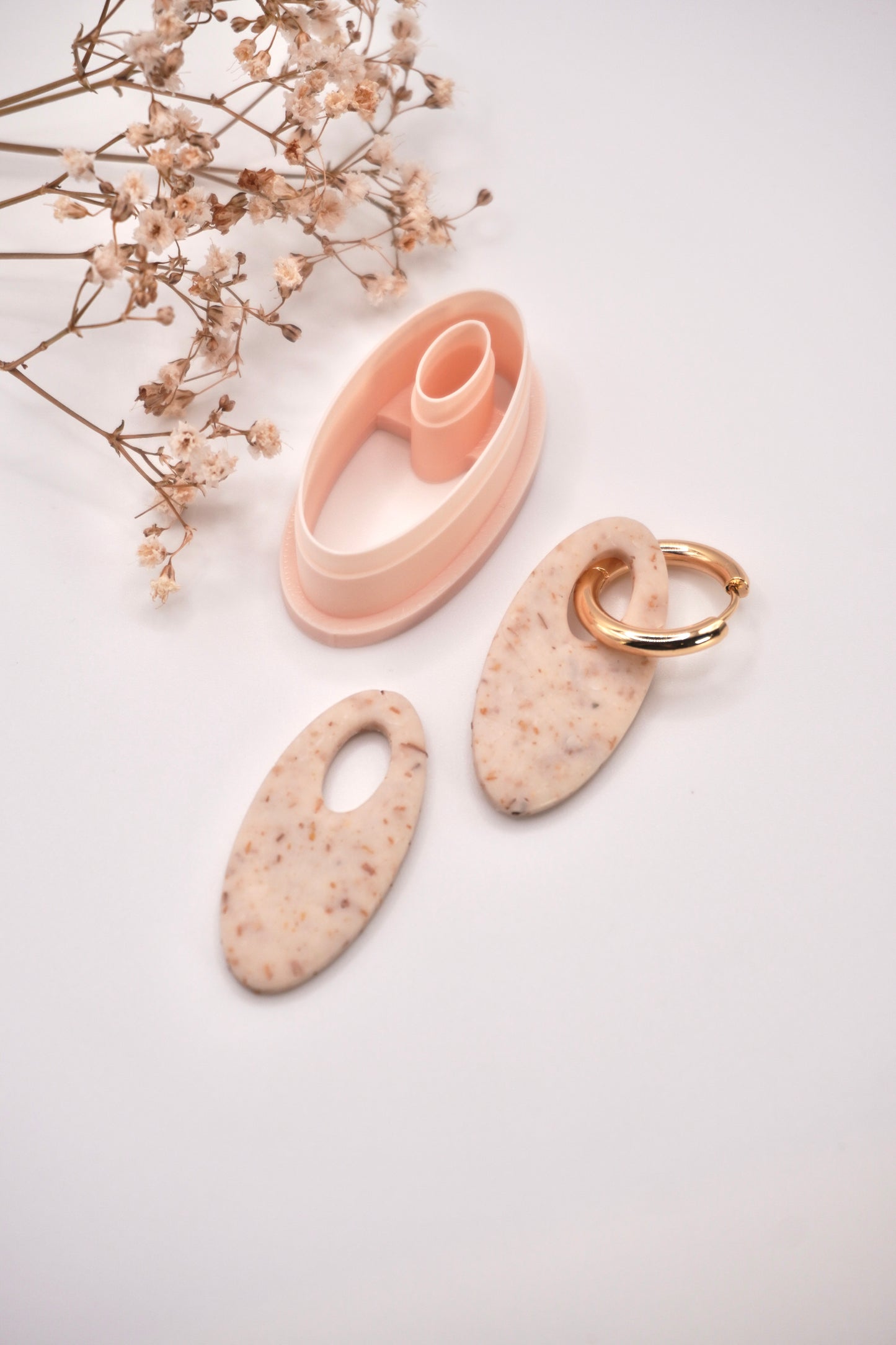 Long Doughnut hoop charm