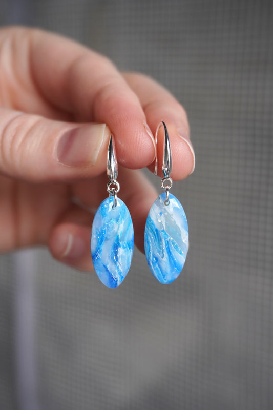 Blue and Silver small dangles