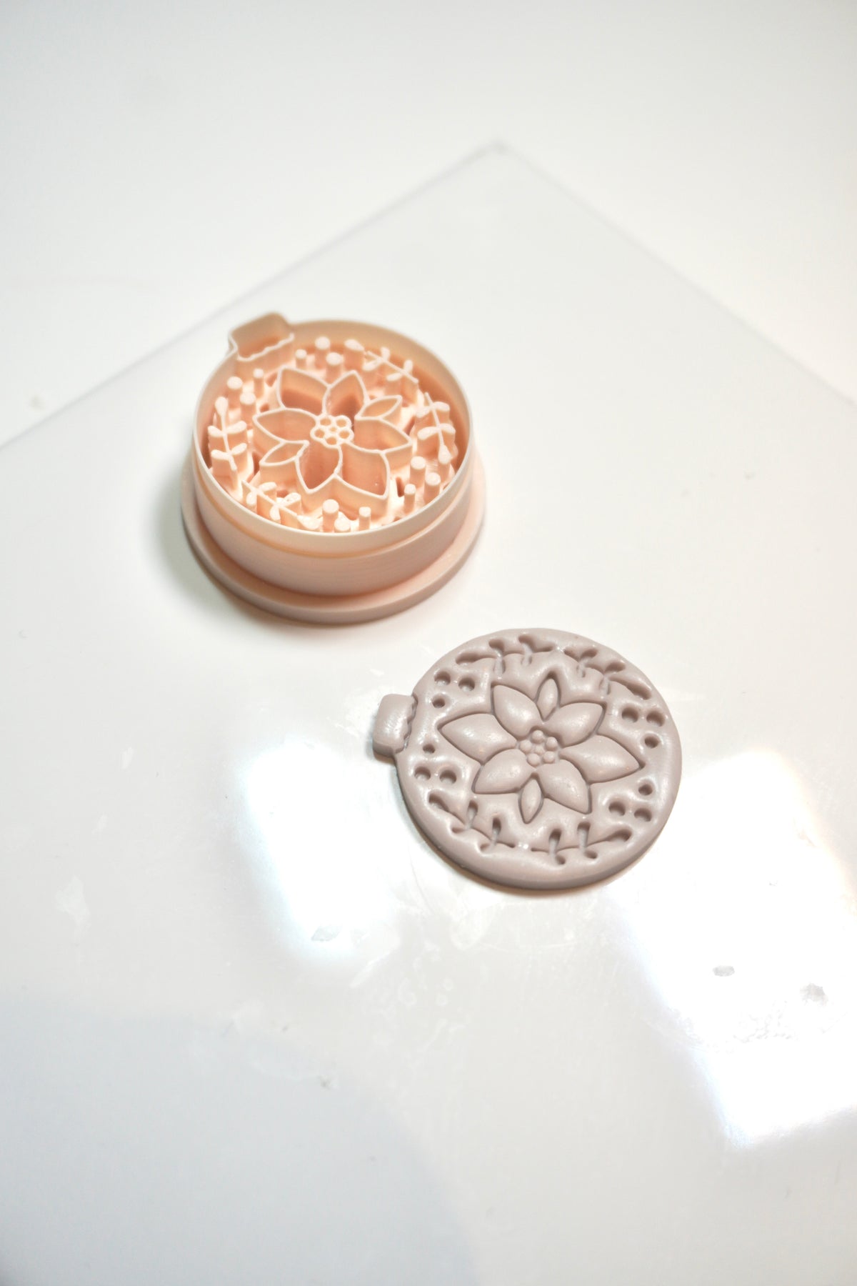 Large snowflake embossed