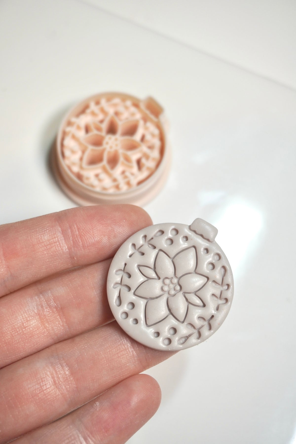 Large snowflake embossed