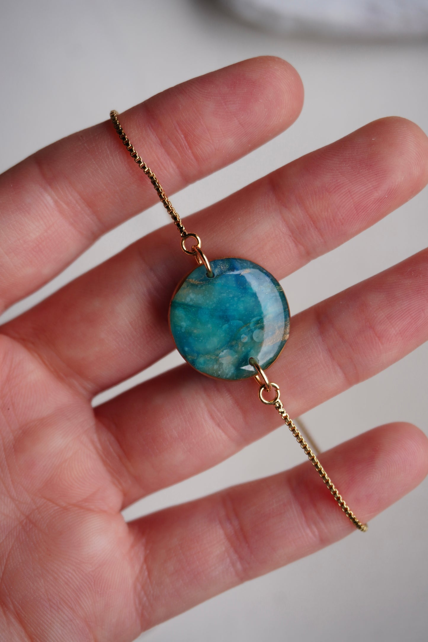 Turquoise Rond Stone Bracelet