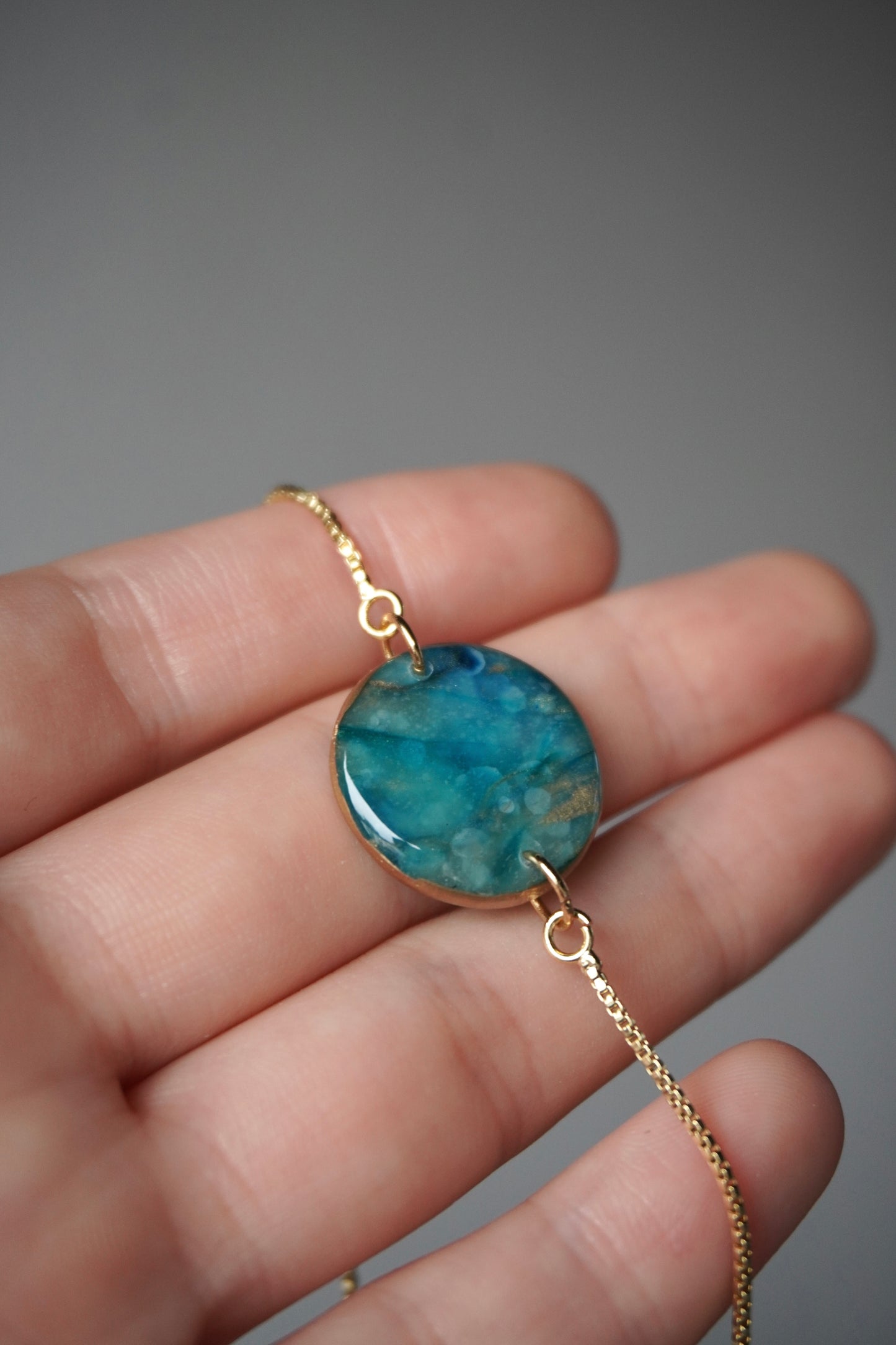Turquoise Rond Stone Bracelet