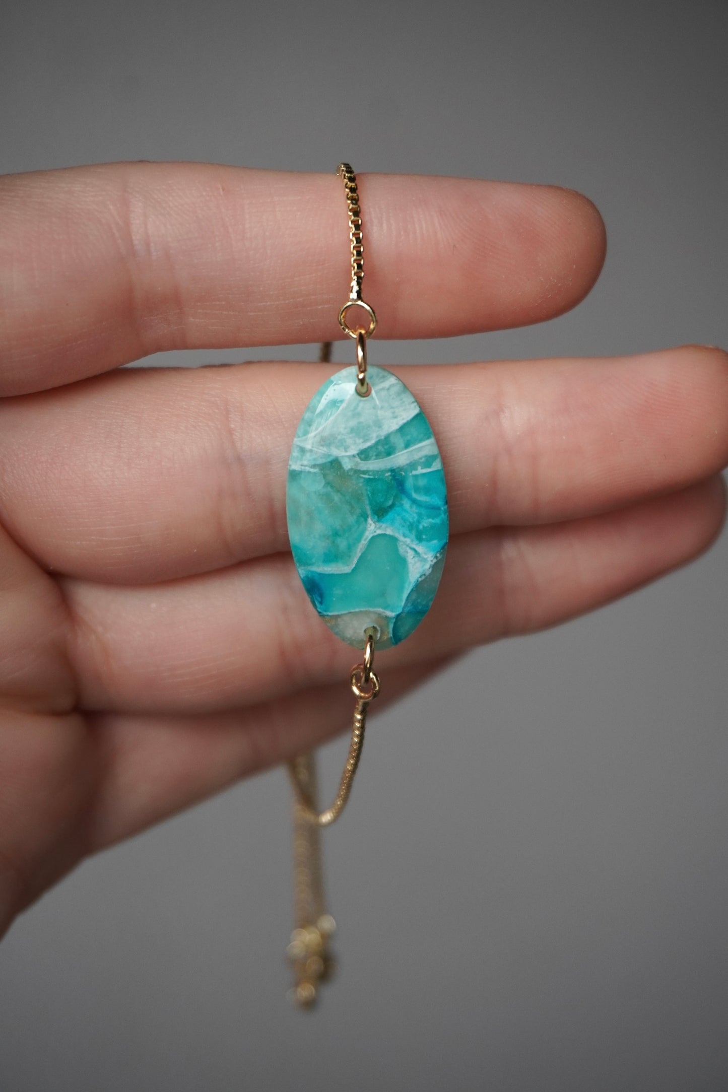 Turquoise Stone Oval Bracelet