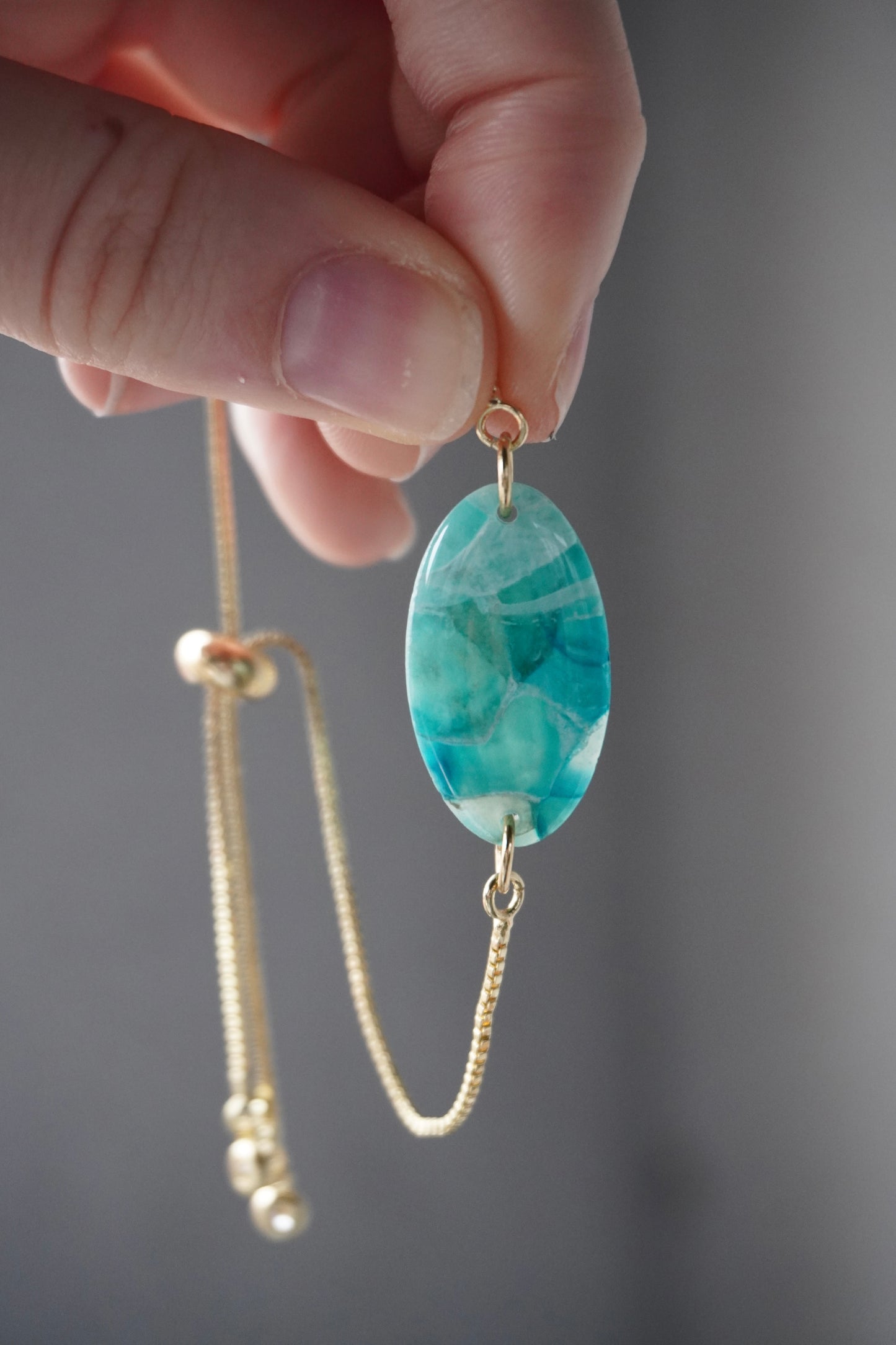 Turquoise Stone Oval Bracelet