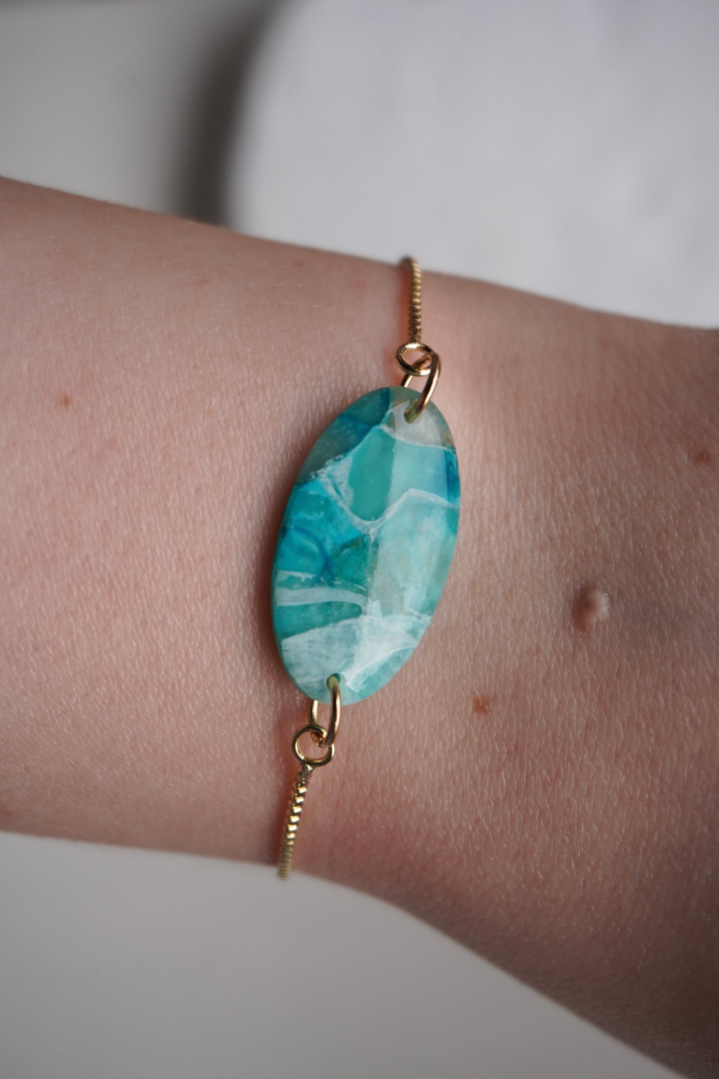 Turquoise Stone Oval Bracelet