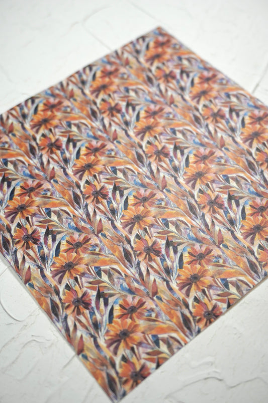 Autumn Flowers 2 - Stained Glass style