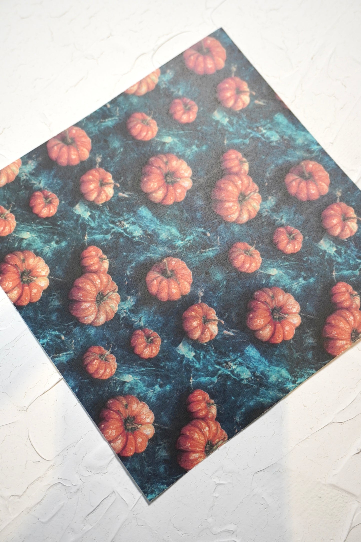 Pumpkin turquoise marble