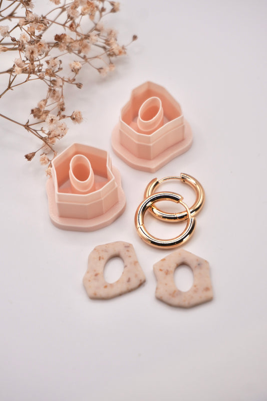 Organic Duo hoop charm