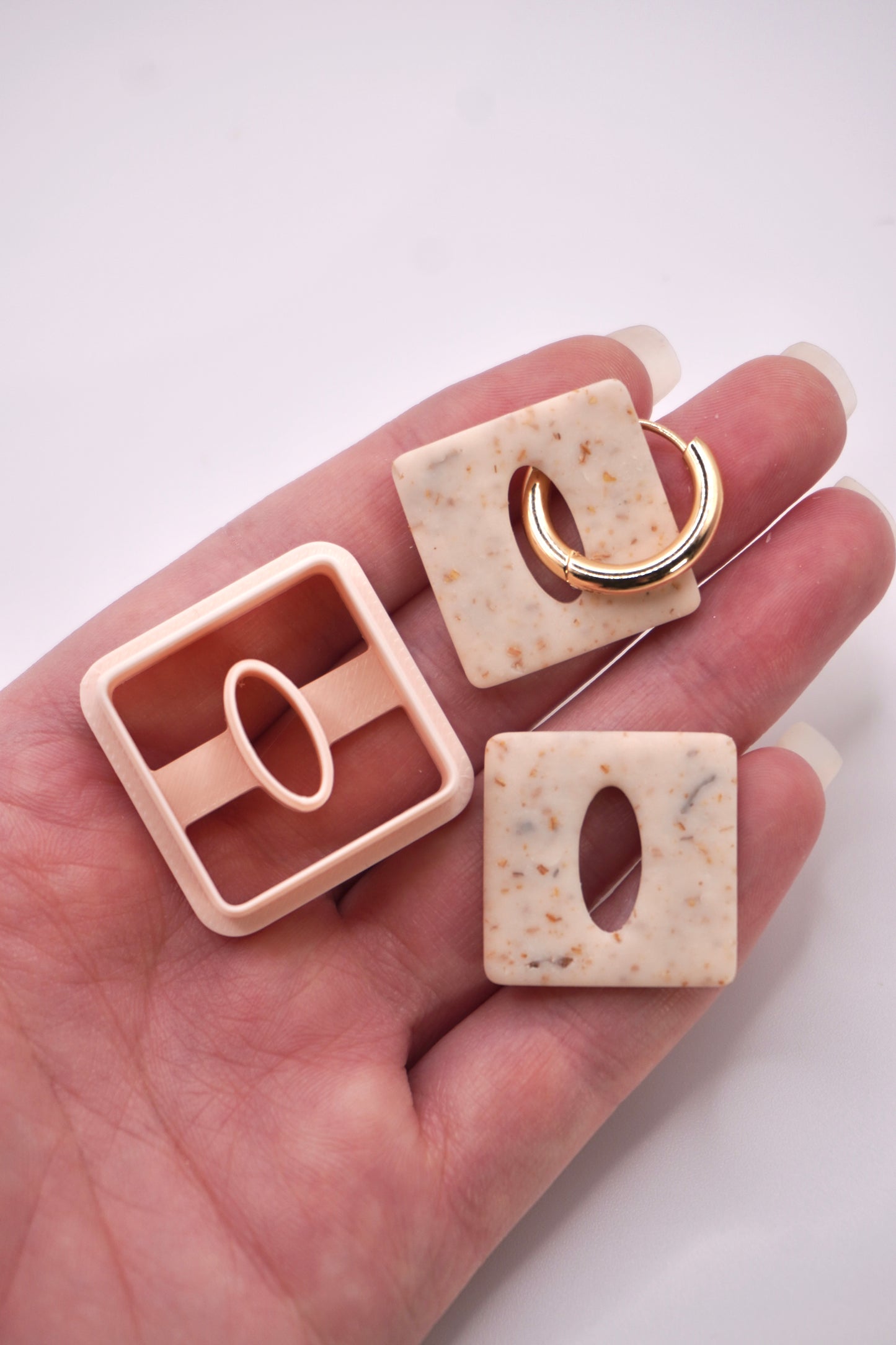 Square hoop charm