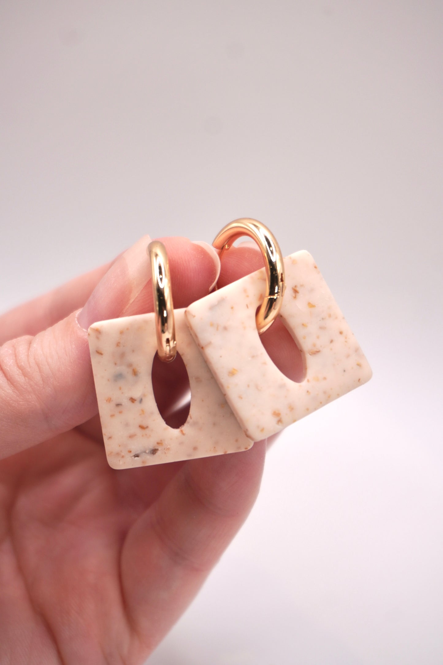 Square hoop charm