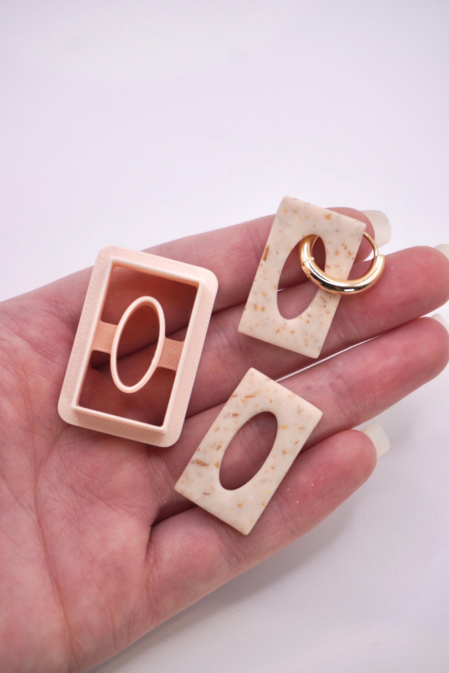 Rectangle hoop charm