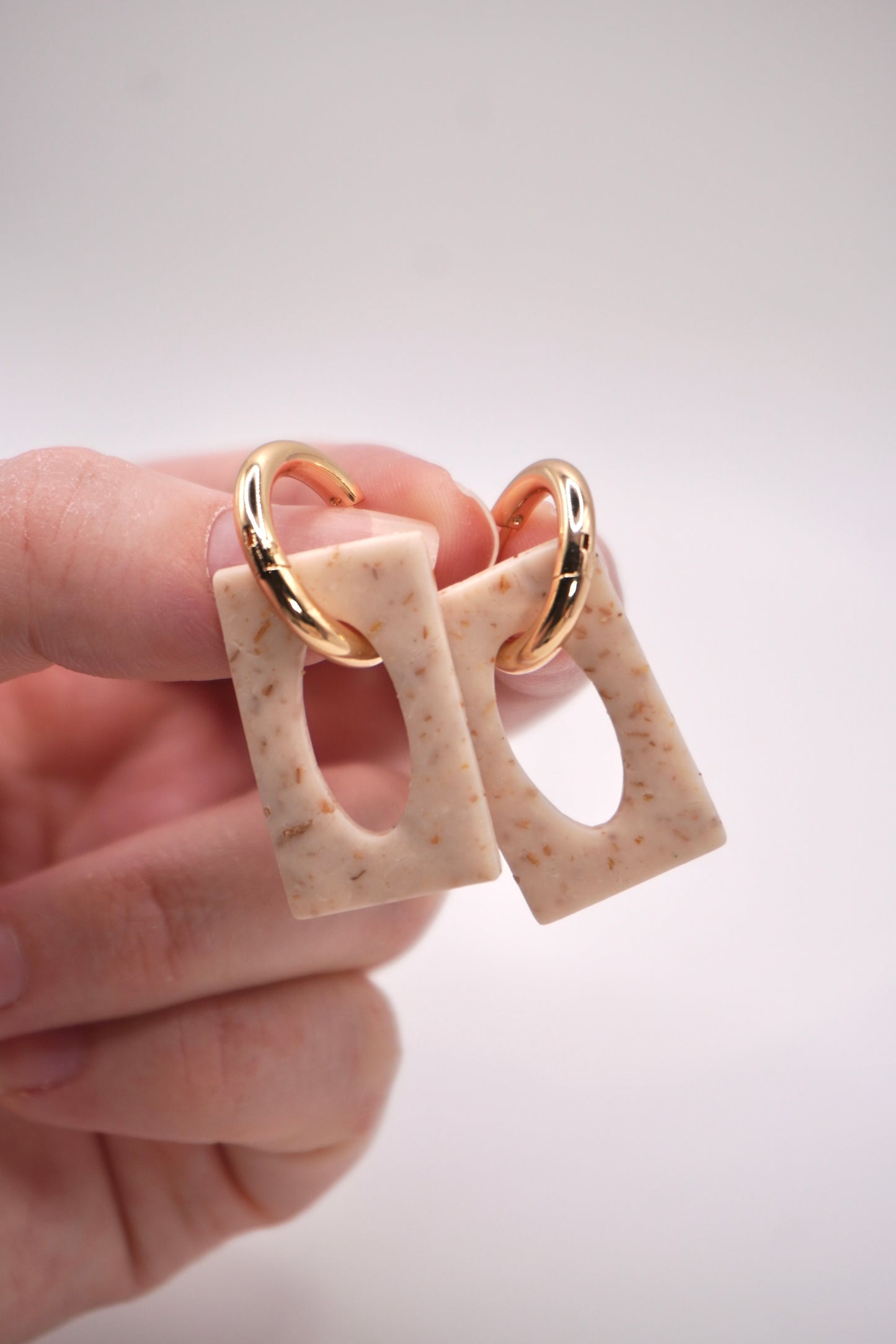 Rectangle hoop charm