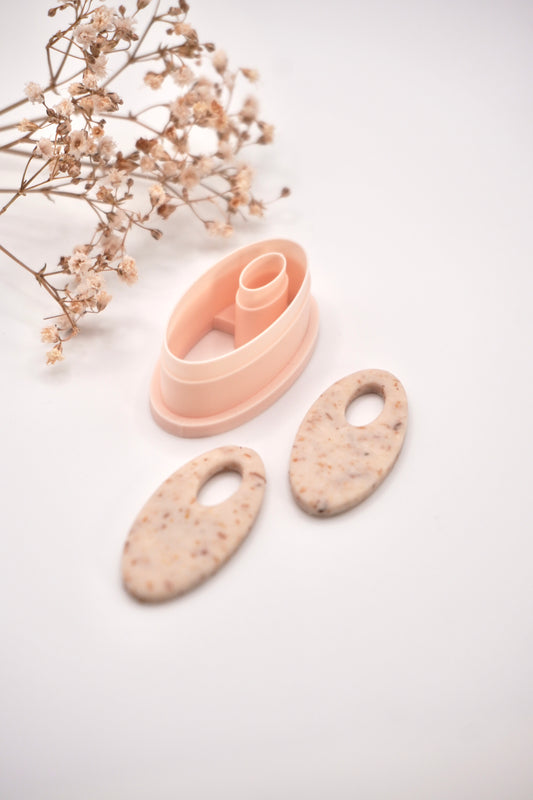 Long Doughnut hoop charm