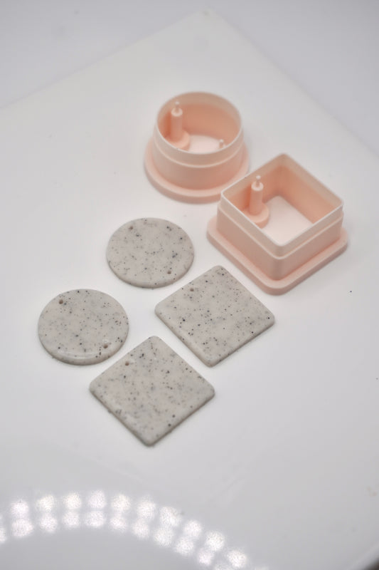 Circle and square with drill holes