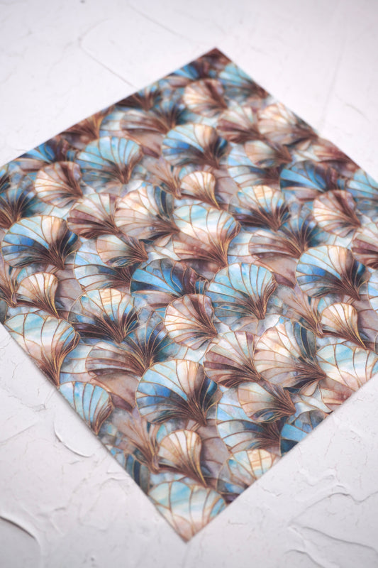 Stained Glass 55 - shells style