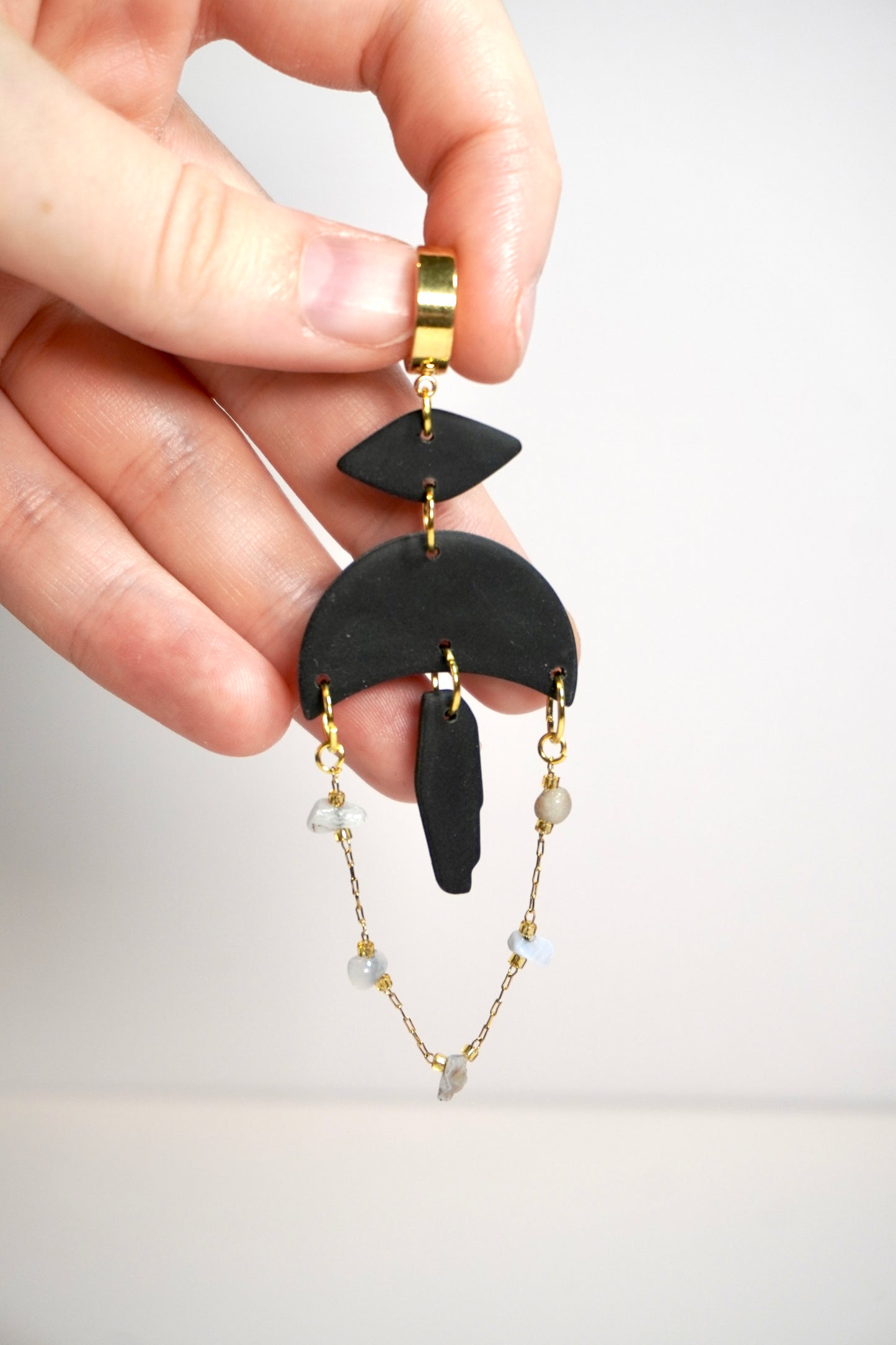 Moon dangle 1 (with crystal drops)